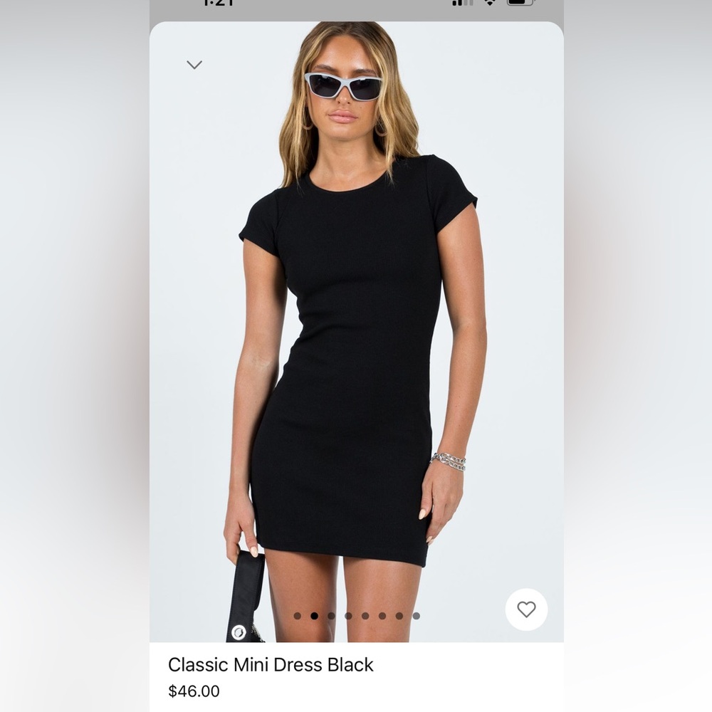 Princess Polly classic mini black dress size 4 🖤